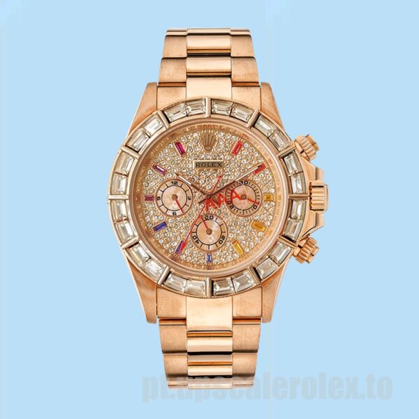 Rolex Daytona 116568 Masculino 40mm Mostrador De Ouro Rosa - Image 2