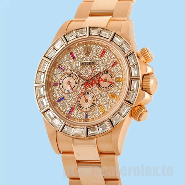 Rolex Daytona 116568 Masculino 40mm Mostrador De Ouro Rosa - Image 3