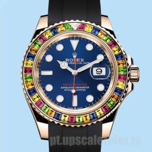 Rolex Yacht-Master 116695 Masculino 41mm Tom De Ouro Rosa Ver