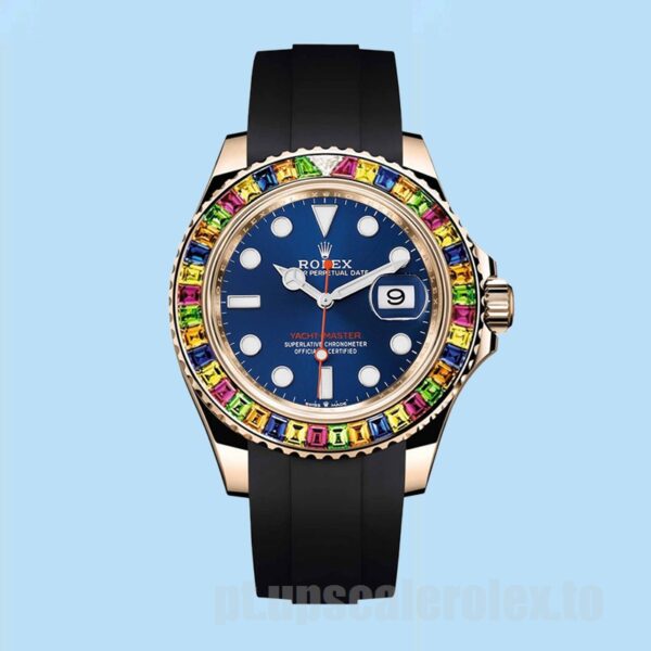 Rolex Yacht-Master 116695 Masculino 41mm Tom De Ouro Rosa Ver - Image 2