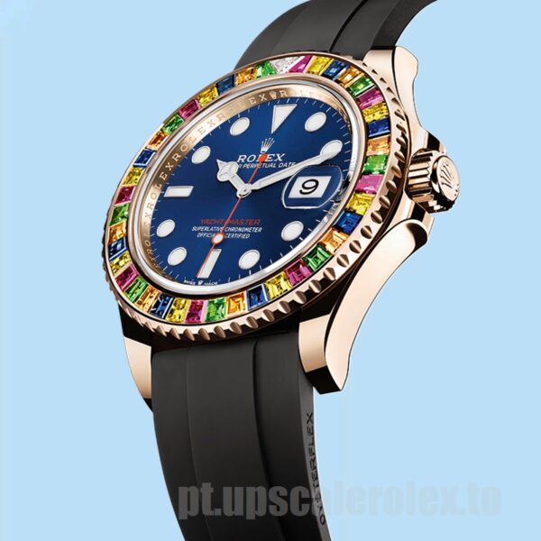 Rolex Yacht-Master 116695 Masculino 41mm Tom De Ouro Rosa Ver - Image 3