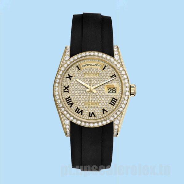 Rolex Day-Date Masculino 118388 40mm Tom De Ouro Mostrador De Champanhe - Image 2