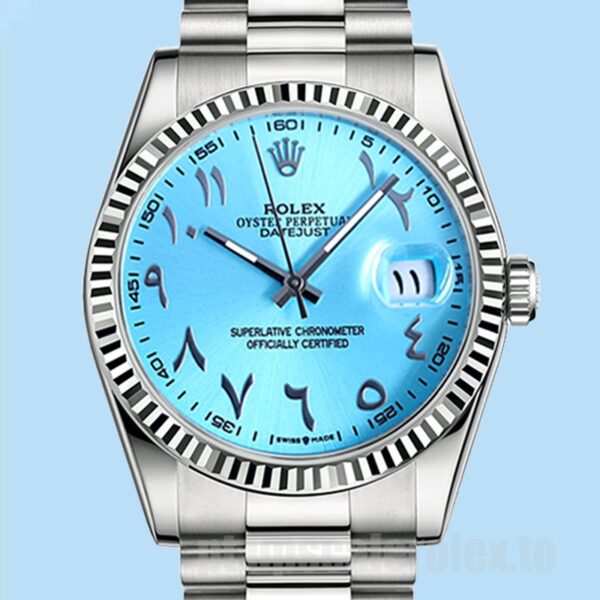 Rolex Datejust Masculino 126334 41mm Pulseira Presidente Mostrador Azul Tiffany