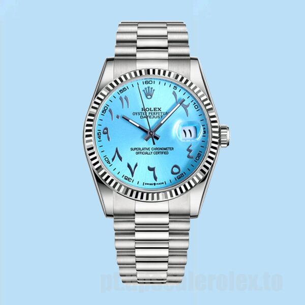Rolex Datejust Masculino 126334 41mm Pulseira Presidente Mostrador Azul Tiffany - Image 2
