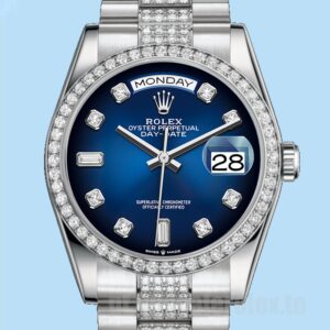 Rolex Day-Date Masculino 36mm 128349 Automático Mostrador Azul