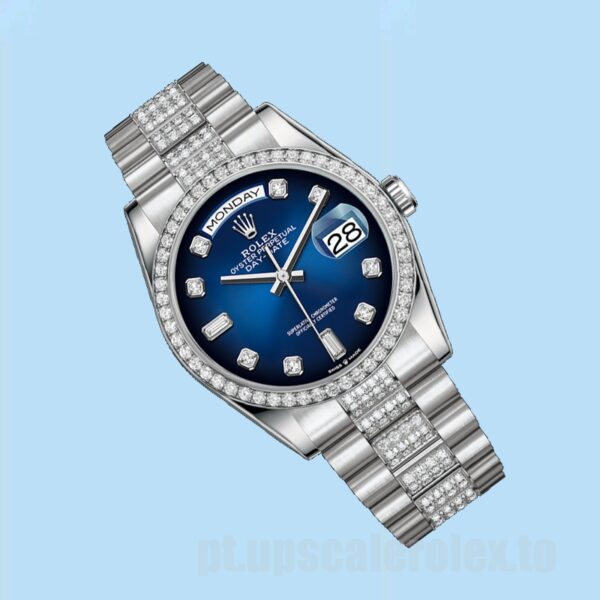 Rolex Day-Date Masculino 36mm 128349 Automático Mostrador Azul - Image 3