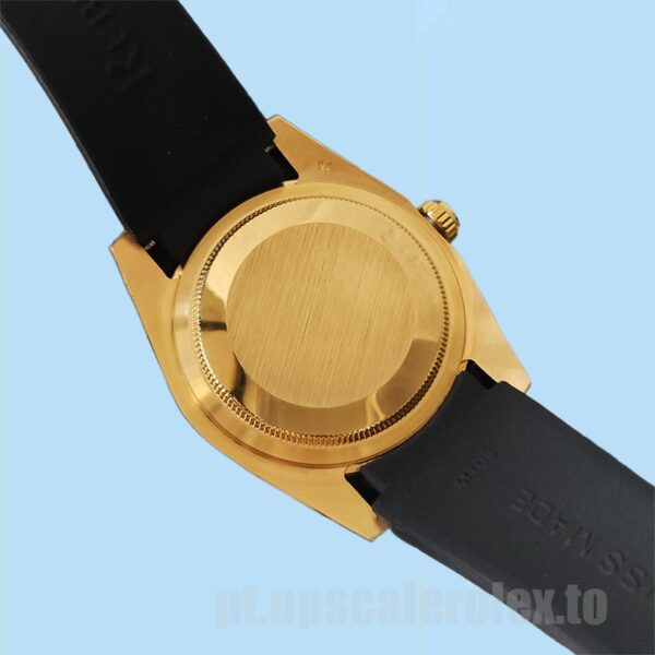 Rolex Submariner Masculino 16613 40mm Elástico De Borracha Tom De Ouro - Image 3