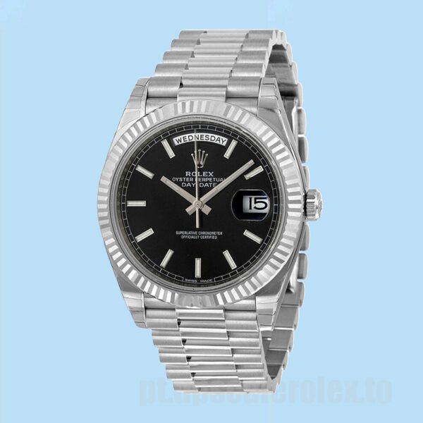 Rolex Day-Date Masculino M228239-0004 40mm Ver Mostrador Preto - Image 2