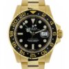 Réplique Rolex Suisse Gmt-master Ii Ouro Amarelo Pepsi Gemstones 40mm Relógio 116748saru