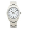 Relógio feminino falso Rolex Oyster Perpetual automático com mostrador branco 177200