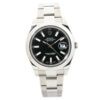 Réplica de relógio masculino suíço Rolex Datejust automático mostrador preto 116300 Bkso
