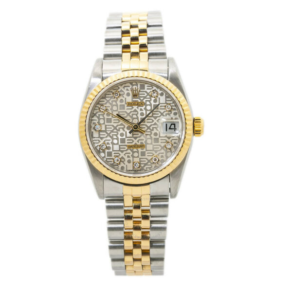 Réplica de qualidade Rolex Datejust Automático Diamante Prata Relógio Feminino 68273 Sdj