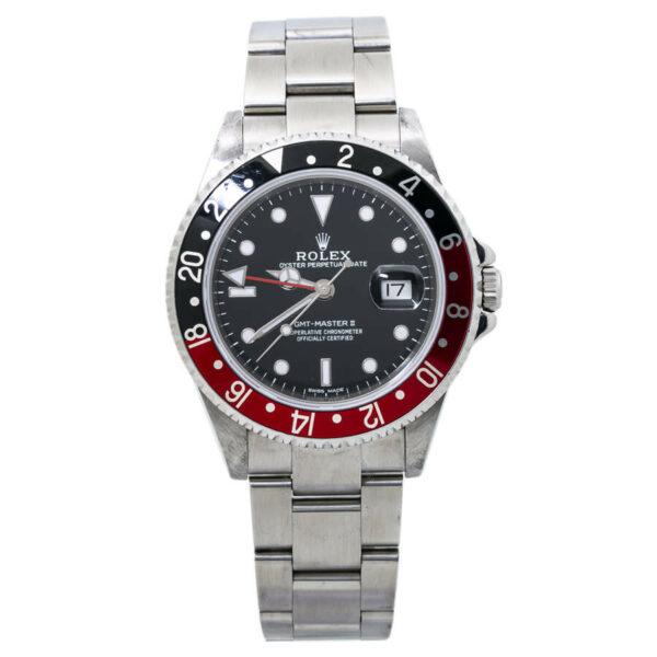 Réplica de luxo Rolex Gmt Master II automático mostrador preto 16710 Bkso relógio masculino