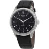 Réplica Suíça Rolex Cellini Time Automático Relógio Masculino Couro Mostrador Preto com Diamantes 50609bkdl