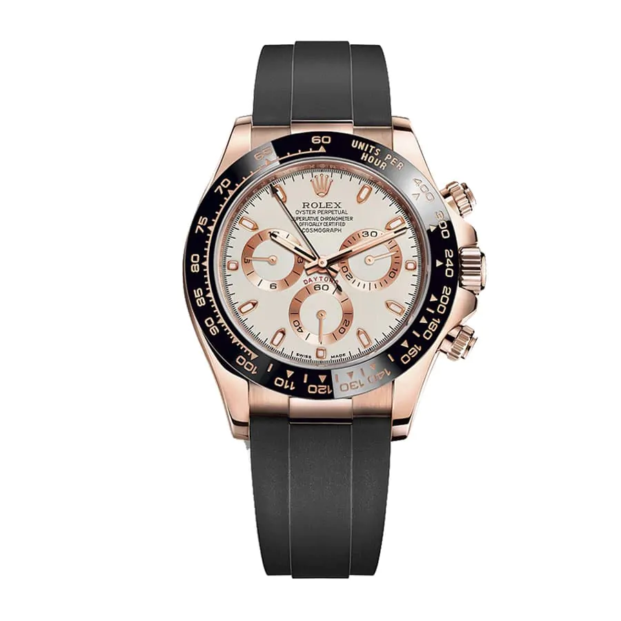 Relógio Rolex Daytona falso com mostrador marfim