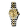 Melhor Réplica Rolex Datejust Automático Ouro Amarelo 18K Relógio Feminino Aço Inoxidável Jubileu 179163ccaj