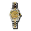 Réplica Suíça Rolex Datejust Automático Aço Inoxidável Ouro Amarelo 18kt Relógio Jubileu Feminino 179163cgdmadj