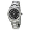 Réplica de luxo Rolex Datejust Lady 31 automático mostrador preto pulseira de aço inoxidável ostra 178274bkro