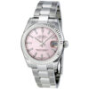 Réplica de qualidade Rolex Datejust Lady 31 Mostrador Rosa Aço Inoxidável Pulseira Relógio Automático 178274pso