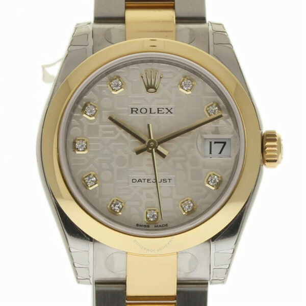 Melhor réplica Rolex Datejust Silver Diamond Dial Automatic Ladies Oyster Watch 178243sdo