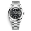 Réplica suíça Rolex Day Date 40 Automático Black Dial Mens Platinum President Watch 228206bksp