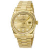 Melhor Réplica Rolex Day-date Champagne Dial 18k Ouro Amarelo Presidente Automático Relógio Masculino 118238cdp
