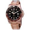 Réplica Suíça Rolex Gmt-master II Automático Mens 18kt Ouro Everose Oyster Coke Bezel Watch 126715bkso