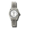 Melhor Réplica Rolex Lady-datejust 26 Mostrador Branco 18k Ouro Branco Presidente Automático Relógio Feminino 179179wrp