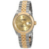 Réplica de luxo Rolex Lady Datejust 28 Mostrador Champagne Automático Dois Tons Relógio Jubileu 279163crj