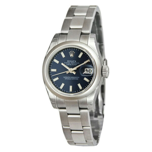 Réplica de qualidade Rolex Lady Datejust Relógio Automático 26 Aço Inoxidável Azul Mostrador com Pulseira Ostra 179160blso