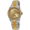 Melhor Réplica Rolex Lady Datejust Cronômetro Automático Diamante Champanhe Mostrador Feminino 279383rbr-0001