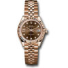 Réplica Suíça Rolex Lady Datejust Chocolate Diamond Dial 18K Everose Gold Watch 279175chrdj