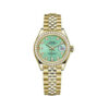 Falso Rolex Lady-Datejust Automático Mostrador Verde Menta Ouro Amarelo 18k 279138GNdj