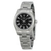 Réplica de luxo Rolex Lady Oyster Perpetual 26 mostrador preto pulseira de aço inoxidável relógio automático 176234bkrdo