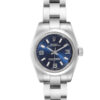 Réplica Rolex Oyster Perpetual Nondate 176200 Mostrador Azul 26mm Domo Moldura Relógio Feminino