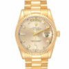 Réplica de luxo Rolex President Day Date 118238 Oyster Case 36mm Champagne Dial Diamond Relógio Masculino