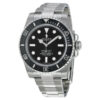 Relógio masculino falso Rolex Submariner automático mostrador preto 114060