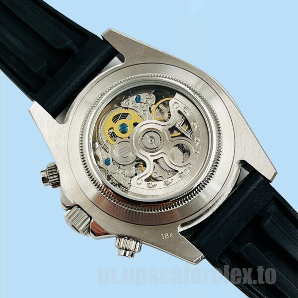 Rolex Daytona 116519 Masculino 40mm Tom Prata Elástico De Borracha - Image 3