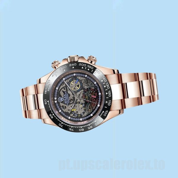 Rolex Daytona Masculino Skeleton Limited Edition 40mm Pulseira Ostra - Image 3