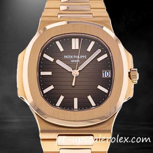 Patek Philippe Nautilus 40mm 5711R-001 Homens Pulseira tom de ouro rosa