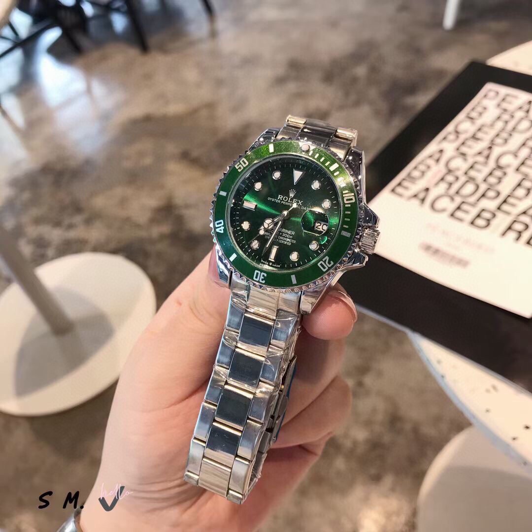 Rolex Submariner masculino 42 mm PMX015 mostrador verde -PTUR